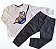 Conjunto de Moletom Infantil Ursinho Branco - Imagem 1