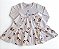 Vestido Infantil Floral Branco com Manga Longa - Brandili - Imagem 1