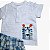 Conjunto Menino Camiseta com Bolso de Bichinho + Short Xadrez - Imagem 4