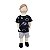 Conjunto Menino Camiseta Preta Estampada + Bermuda Cinza - Imagem 5