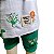 Conjunto Infantil Camiseta Animais Branca + Bermuda Verde - Imagem 3
