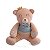 Boneco Infantil em Algodão Urso Linha Safári - Zip - Imagem 1