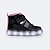 Tênis Cano Médio com Led Pampili Sneaker Luz Glitter Preto - Imagem 3