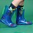 Galocha KidSplash! Slim Dino Transparente/ Azul Neon - Imagem 2