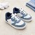 Tênis Bebê Menino Molekinho Casual Branco Azul 19 ao 26 - Imagem 1
