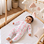 Conjunto Bebê Algodão Pima Peruano Estampa Laços Rosa G/GG - Imagem 3