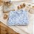 Macacão Bebê Menina Pima Baby Pijama Pé Coberto Floral Azul RN P - Imagem 1