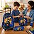 Kit Mochila Dinossauro T-Rex Azul + Lancheira + Estojo Infantil - Imagem 3