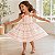 Vestido Infantil Brunisa Listrado Laços Coral Festa Menina - Imagem 3
