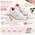 Tênis Molekinha Menina Escolar Branco Rosa Multi Color - Imagem 4
