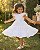 Vestido Infantil Menina Branco Borlas Coloridas Brunisa - Imagem 2