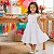 Vestido Infantil Menina Branco Borlas Coloridas Brunisa - Imagem 4