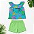 Conjunto Tink Bink — Blusa Tropical e Short Verde - Imagem 1