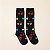 Meia Infantil Cano Alto 3/4 Kidsplash Estampa Cereja Preto - Imagem 1