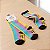 Meia Infantil Kidsplash Cano Alto 3/4 Listras Onduladas Coloridas - Imagem 3