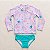 Conjunto Praia Infantil Menina Have Fun Manga Longa Lilás Fundo do Mar - Imagem 2