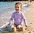 Conjunto Praia Infantil Menina Have Fun Manga Longa Lilás Fundo do Mar - Imagem 6