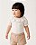 Body camponesa manga curta Off-white - Imagem 1