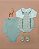 Body baby pontilhado Off-white + azul - Imagem 6