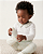 Body baby pontilhado Off-white + verde - Imagem 1
