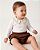 Body baby pontilhado Off-white + marrom - Imagem 1