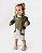 Short-saia babados Off-white + verde - Imagem 3
