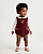 Body baby poá Off white + bordô - Imagem 5