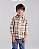 Camisa madeira Xadrez azul com natural - Imagem 1