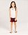 Regata infância Off white + bordô - Imagem 3