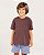 Camiseta essência Marrom + listras azul - Imagem 1