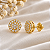 Brinco Chuveiro Redondo em Ouro 18k e Moissanite - Imagem 2
