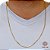 Cordão Masculino Cadeado Oco Ouro 18k - 60cm - Imagem 1