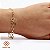 Pulseira Chave Ouro 18k Zircônias - Imagem 1