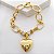 Pulseira Coração Ouro 18k Zircônias - Imagem 4