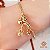 Pulseira Ouro 18k Pingentes Coração e Coroa - Imagem 1