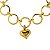 Pulseira Elos  Pingente Coração Ouro 18k - Imagem 9