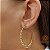Brinco Argola Esferas Ouro 18k - Imagem 1