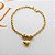 Pulseira Elo Português Coração Ouro 18k Zircônias - Imagem 5