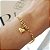 Pulseira Elo Português  Berloque Coração Ouro 18k - Imagem 4