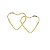 Brinco Argola Coração Ouro 18k - Imagem 1