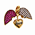 Pingente Coração Love Ouro 18k Zircônias - Imagem 2