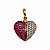 Pingente Coração Love Ouro 18k Zircônias - Imagem 1