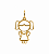 Pingente Menina Ouro 18k - Imagem 1