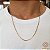 Cordão Masculino Cadeado Oco Ouro 18k - 60cm - Imagem 1