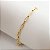 Pulseira Masculina Oca Cadeado Ouro 18k - Imagem 3