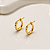 Brinco Argola Meia Cana Pequena Ouro 18k - Imagem 6