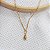Kit Cordão Ouro 18k + Pingente Gota Ouro 18k Zircônia - Imagem 4
