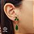 Brinco Ouro 18k Pedras Naturais Ouro 18k - Imagem 1