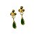 Brinco Ouro 18k Pedras Naturais Ouro 18k - Imagem 6