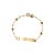 Pulseira Infantil Plaquinha com Esferas Ouro 18k - Imagem 2